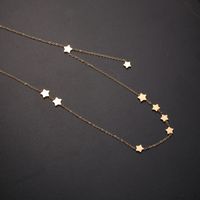 Modern Style Star Stainless Steel Polishing Plating Gold Plated Necklace main image 4