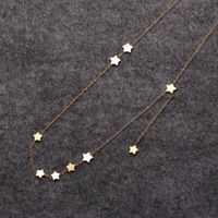 Modern Style Star Stainless Steel Polishing Plating Gold Plated Necklace main image 1