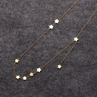 Modern Style Star Stainless Steel Polishing Plating Gold Plated Necklace main image 2