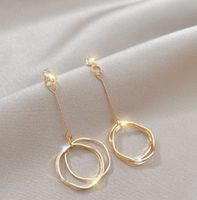 1 Pair Casual Round Flower Rectangle Plating Inlay Alloy Rhinestones Opal Pearl Drop Earrings sku image 5
