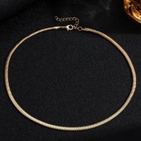 Casual Simple Style Solid Color Copper Plating Necklace sku image 2