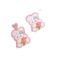 1 Pair Cute Rabbit Printing Arylic Drop Earrings main image 4