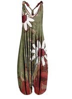 Women's Street Vintage Style Geometric Full Length Printing Jumpsuits main image 2