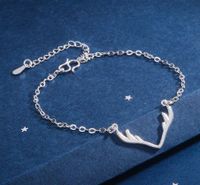 Wholesale Jewelry Elegant Four Leaf Clover Star Heart Shape Silver Plated Plating Bracelets sku image 3