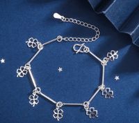 Wholesale Jewelry Elegant Four Leaf Clover Star Heart Shape Silver Plated Plating Bracelets sku image 9