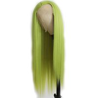 Women's Punk Street High Temperature Wire Centre Parting Long Straight Hair Wigs main image 2