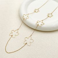 304 Stainless Steel 14K Gold Plated Glam Patchwork Plating Flower Necklace main image 1