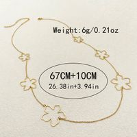 304 Stainless Steel 14K Gold Plated Glam Patchwork Plating Flower Necklace main image 2