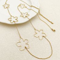 304 Stainless Steel 14K Gold Plated Glam Patchwork Plating Flower Necklace main image 3