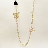 304 Stainless Steel 14K Gold Plated Vintage Style Plating Butterfly Necklace sku image 1