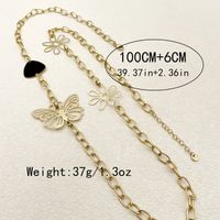 304 Stainless Steel 14K Gold Plated Vintage Style Plating Butterfly Necklace main image 2
