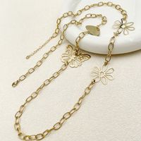 304 Stainless Steel 14K Gold Plated Vintage Style Plating Butterfly Necklace main image 3
