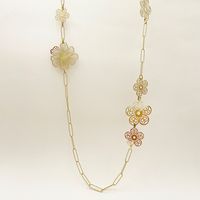 304 Stainless Steel 14K Gold Plated Glam Modern Style Plating Flower Necklace main image 1