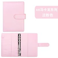 Creative Solid Color Imitation Leather Page Bookkeeping Notebook 1 Piece sku image 1