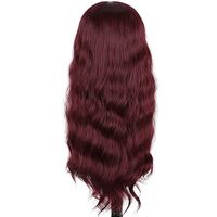 Women's Simple Style Wine Red Casual High Temperature Wire Bangs Long Curly Hair Wigs main image 5