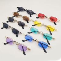 Modern Style Solid Color Ac Square Full Frame Kids Sunglasses main image 6
