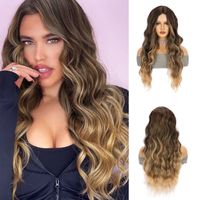 Women's Simple Style Casual High Temperature Wire Centre Parting Long Curly Hair Wigs main image 5