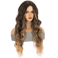 Women's Simple Style Casual High Temperature Wire Centre Parting Long Curly Hair Wigs sku image 1