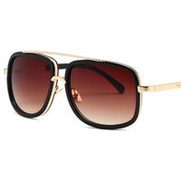 Simple Style Square Ac Round Frame Patchwork Full Frame Men's Sunglasses main image 4