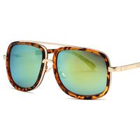 Simple Style Square Ac Round Frame Patchwork Full Frame Men's Sunglasses main image 3
