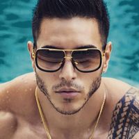 Simple Style Square Ac Round Frame Patchwork Full Frame Men's Sunglasses main image 1
