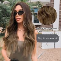 Women's Simple Style Casual High Temperature Wire Long Bangs Long Curly Hair Wigs sku image 2