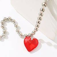 Vintage Style Heart Shape Alloy Three-dimensional Women's Pendant Necklace main image 4