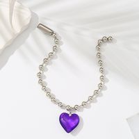 Vintage Style Heart Shape Alloy Three-dimensional Women's Pendant Necklace main image 2