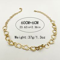 304 Stainless Steel 14K Gold Plated Simple Style Streetwear Plating Heart Shape Necklace main image 2