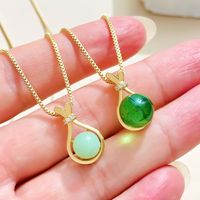 Vacation Round Opal Alloy Wholesale Pendant Necklace main image 5