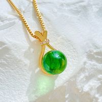 Vacation Round Opal Alloy Wholesale Pendant Necklace main image 3