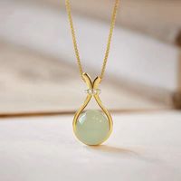 Vacation Round Opal Alloy Wholesale Pendant Necklace main image 2