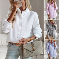Women's Blouse Long Sleeve Blouses Casual Solid Color main image 6