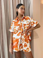 Women's Casual Printing Polyester Shorts Sets main image 5