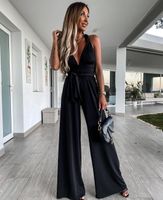 Women's Party Street Sexy Solid Color Full Length Jumpsuits main image 4