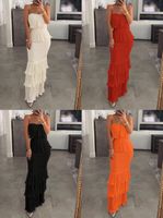 Women's Sheath Dress Sexy Strapless Sleeveless Solid Color Maxi Long Dress Banquet main image 6