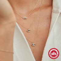 Simple Style Streetwear Devil's Eye Sterling Silver Pendant Necklace In Bulk main image 3