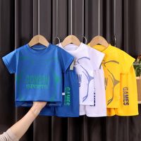 Sports Letter Polyester Boys Clothing Sets main image 1