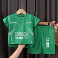 Sports Letter Polyester Boys Clothing Sets main image 2