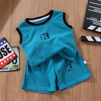 Classic Style Solid Color Cotton Boys Clothing Sets main image 6