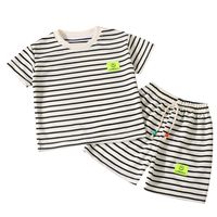 Classic Style Stripe Polyester Boys Clothing Sets main image 4