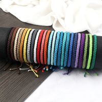 Wholesale Jewelry Casual Simple Style Solid Color Rope Knitting Bracelets main image 1