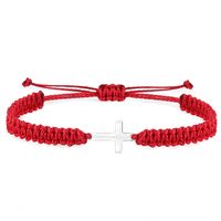Retro Cross Stainless Steel Rope Bracelets sku image 1