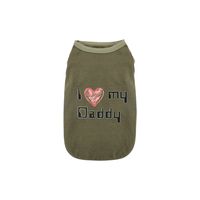 Simple Style Heart Love Mom And Dad T-shirt Cartoon Printing Dog Vest Pet Clothing main image 5