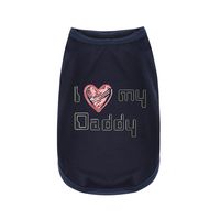 Simple Style Heart Love Mom And Dad T-shirt Cartoon Printing Dog Vest Pet Clothing main image 4