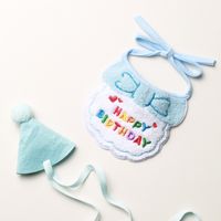 Ins Cute Happy Birthday Hat Bib Dog Cat Pet Bib Saliva Towel sku image 9