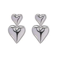 1 Pair Elegant Sweet Heart Shape Titanium Steel Drop Earrings sku image 2