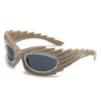 Streetwear Geometric Pc Special-shaped Mirror Diamond Full Frame Women's Sunglasses sku image 5