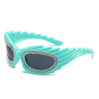 Streetwear Geometric Pc Special-shaped Mirror Diamond Full Frame Women's Sunglasses sku image 6