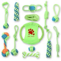 Cute Cotton Rope Bite-resistant Dog Molar Toy Dog Chewing Rope Combination Set main image 1